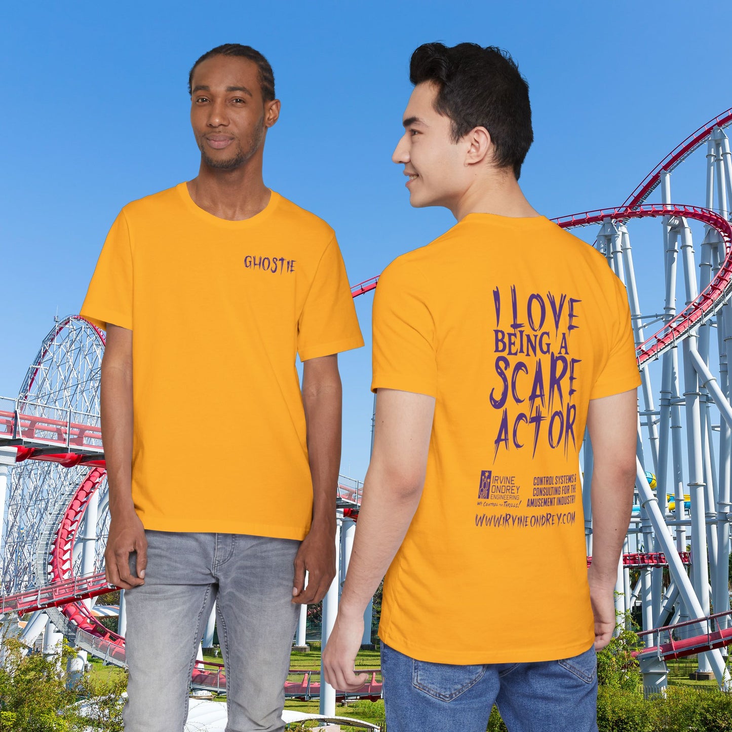 Gold I Love Being a Scare Actor Personalized Tee • Irvine Ondrey Engineering