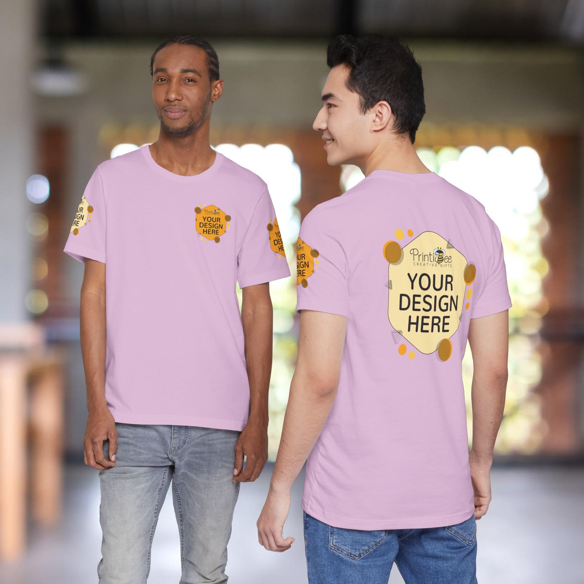 Custom Pink & Purple Tees for BELLA+CANVAS® 3001