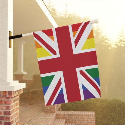 UK LGBTQIA+ Rainbow Pride Horizontal Garden Flag Banner