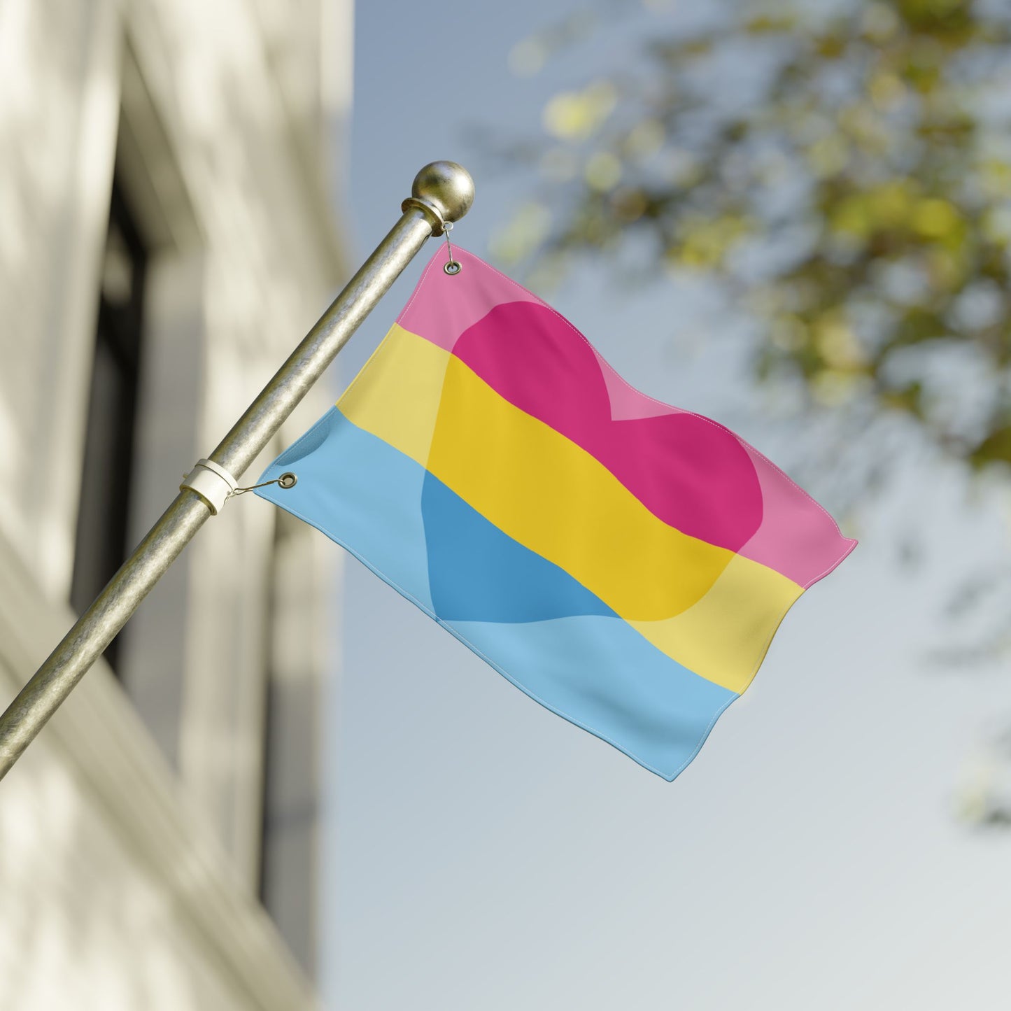 12'' × 18'' Panromantic Pride Flag with Grommets