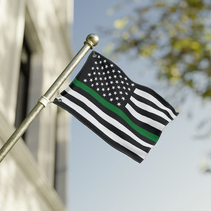 12'' × 18'' USA Thin Green Line American Flag with Grommets