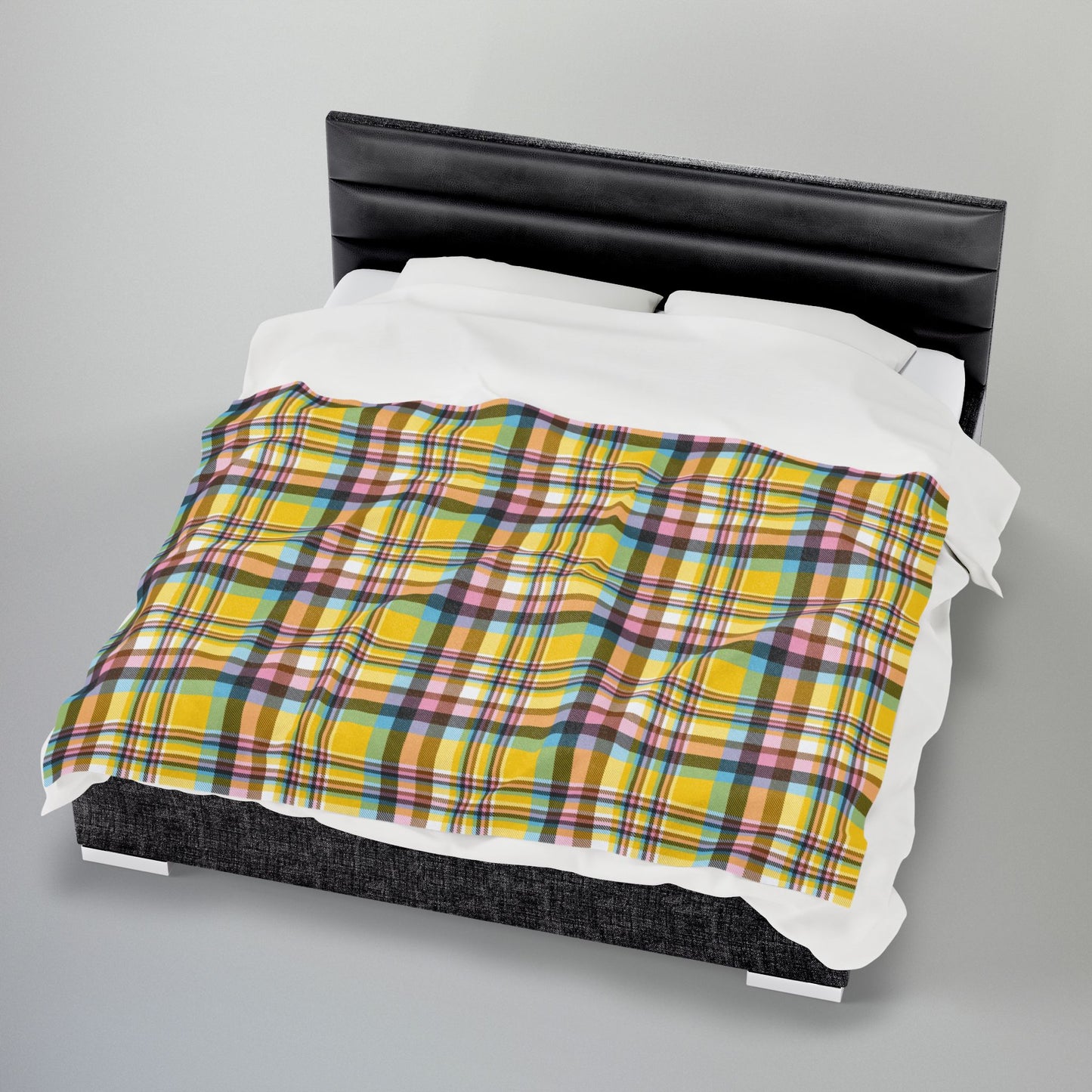 Intersex Progress Pride Plaid Velveteen Plush Blanket