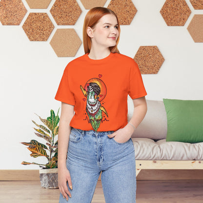 Bride of Frankenstein Lovebird, Hand-Drawn & Hand-Colored Tee