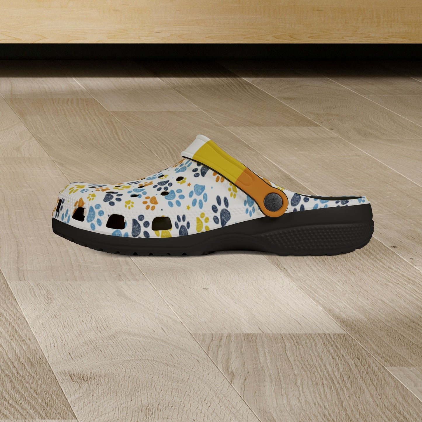 Aromantic Asexual Pride Paw Print Clogs