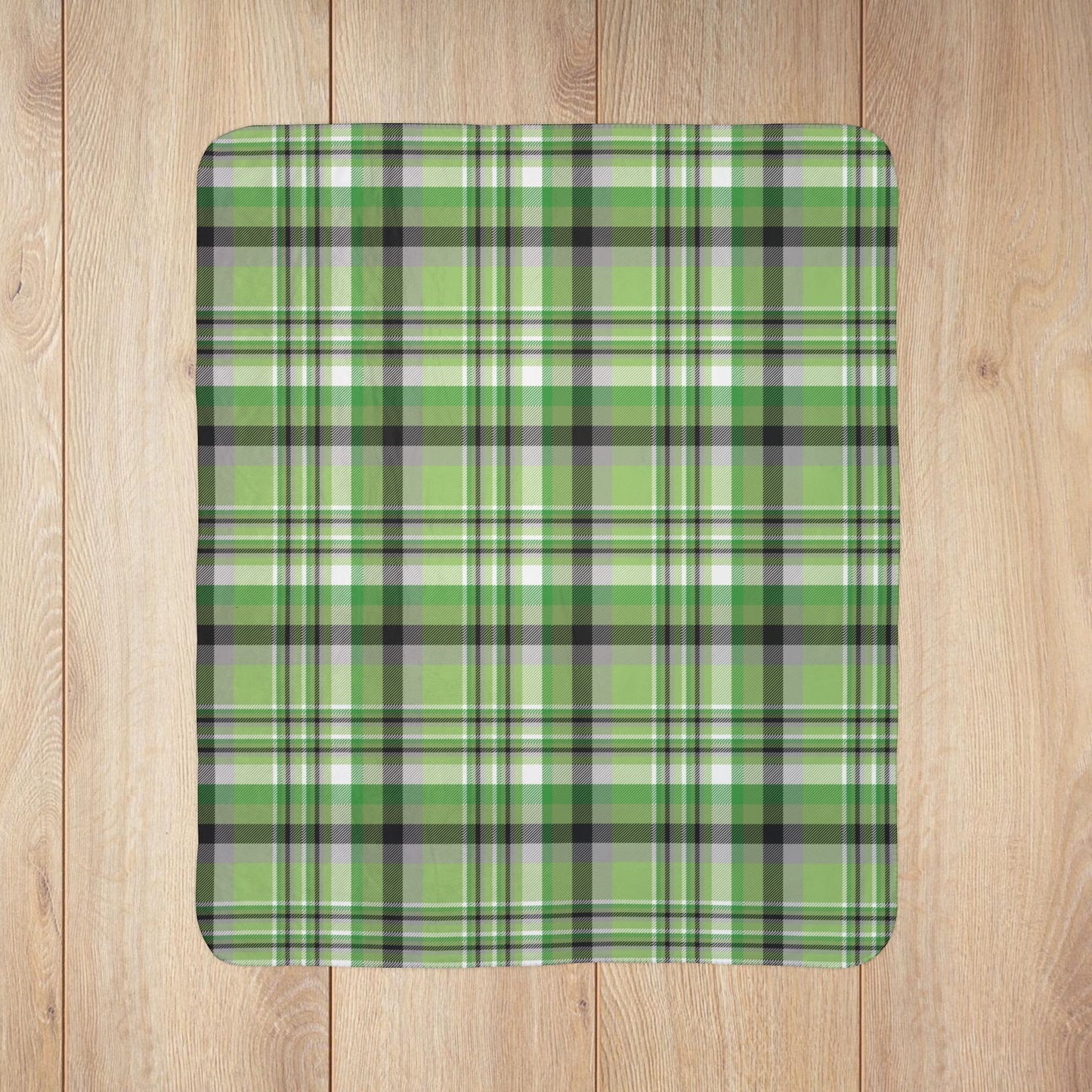Aromantic Pride Plaid Fleece Sherpa Blanket