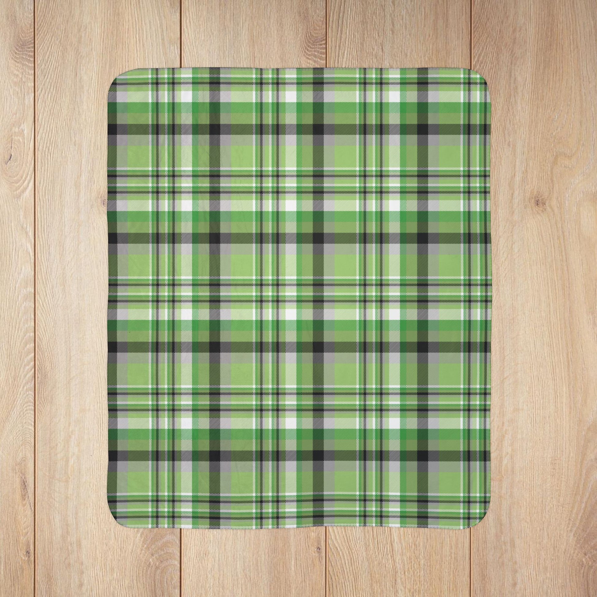 Aromantic Pride Plaid Fleece Sherpa Blanket
