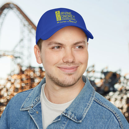 Royal One size IOE Logo Printed Low-Profile Cap • Irvine Ondrey Engineering