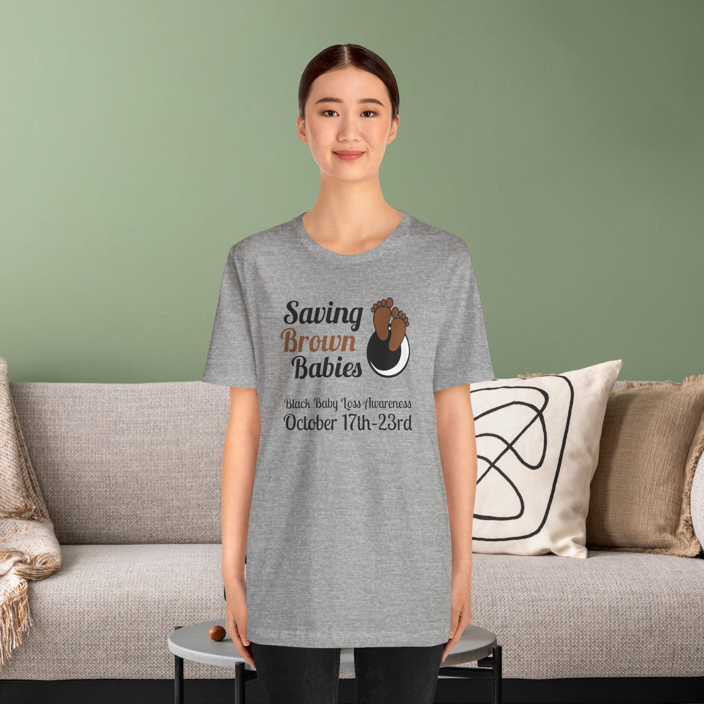 Quietly United in Loss Together Non-Profit / Saving Brown Babies Charity Tee, Pregnancy & Infant Loss Awareness