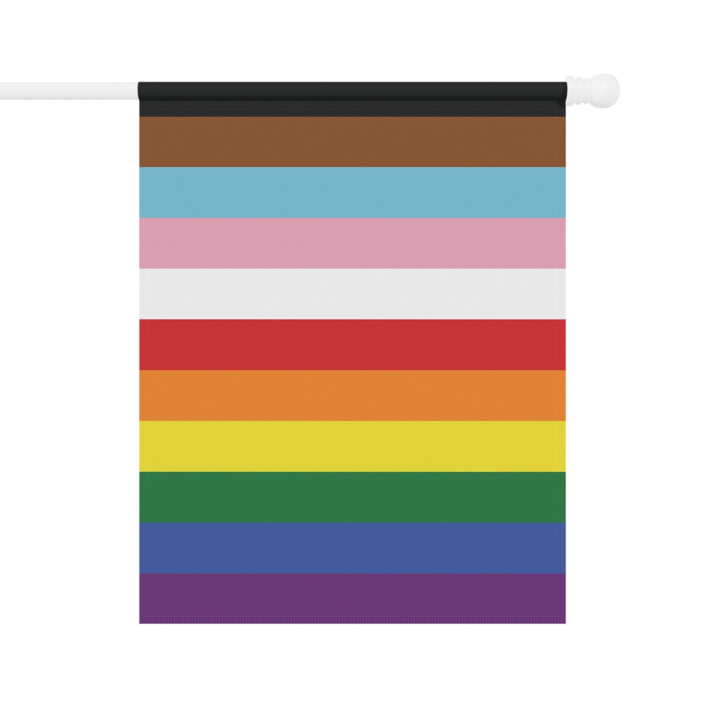 Rainbow 11-Stripe Rainbow for Trans and PoC Pride Garden Flag Banner