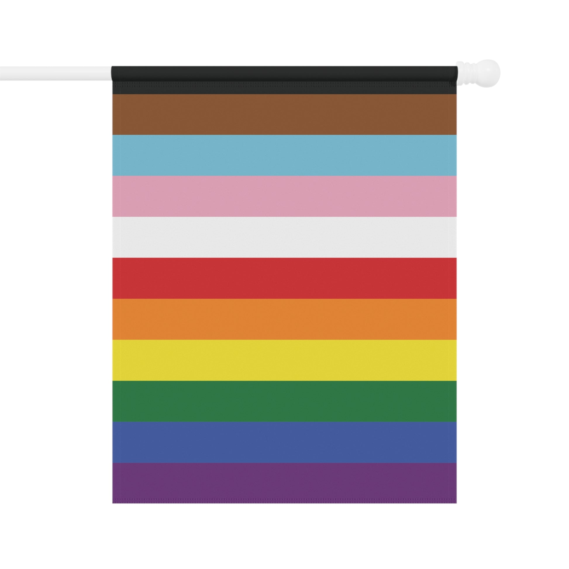 Rainbow 11-Stripe Rainbow for Trans and PoC Pride Garden Flag Banner
