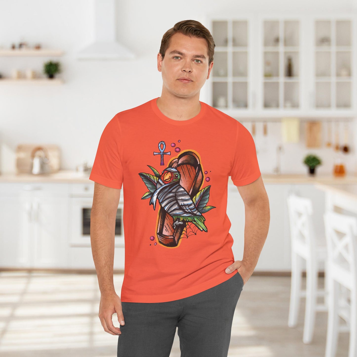 Mummy Lovebird Hand-Drawn & Hand-Colored Tee