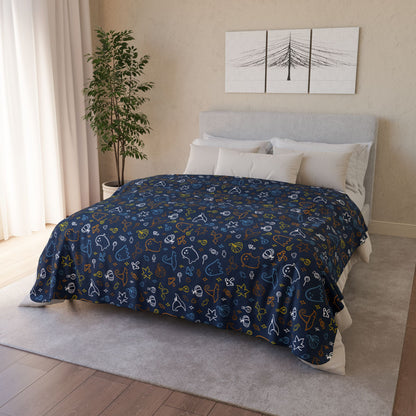 Aroace Halloween Fleece Sherpa Blanket