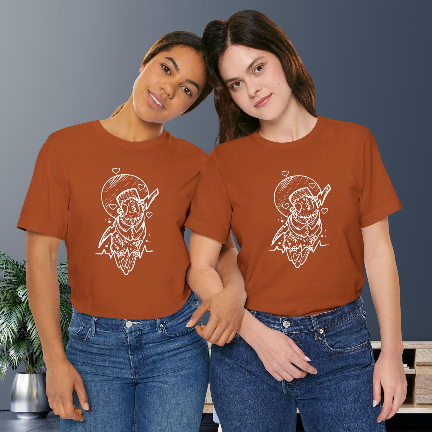 Frankenstein Lovebird, Line Art Tee