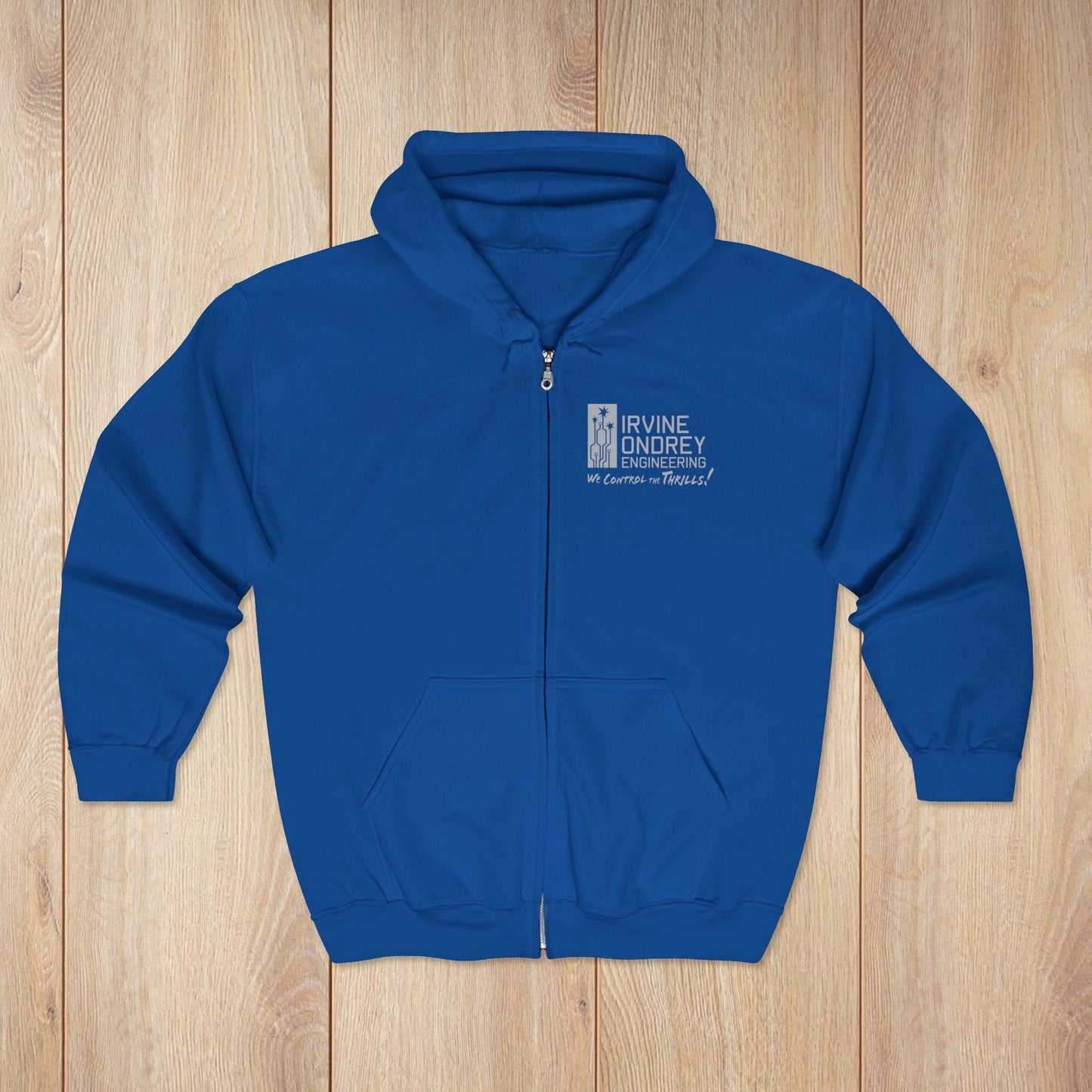 I Just Wanna Watch Football & Ride Roller Coasters Zip Hoodie • Irvine Ondrey Engineering