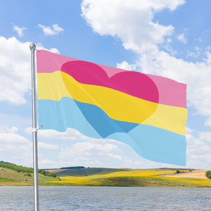 Panromantic Pride Flag with Grommets