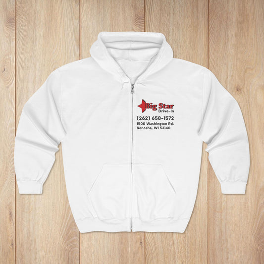 Big Star Zip Hoodie Mockup • Kenosha, WI