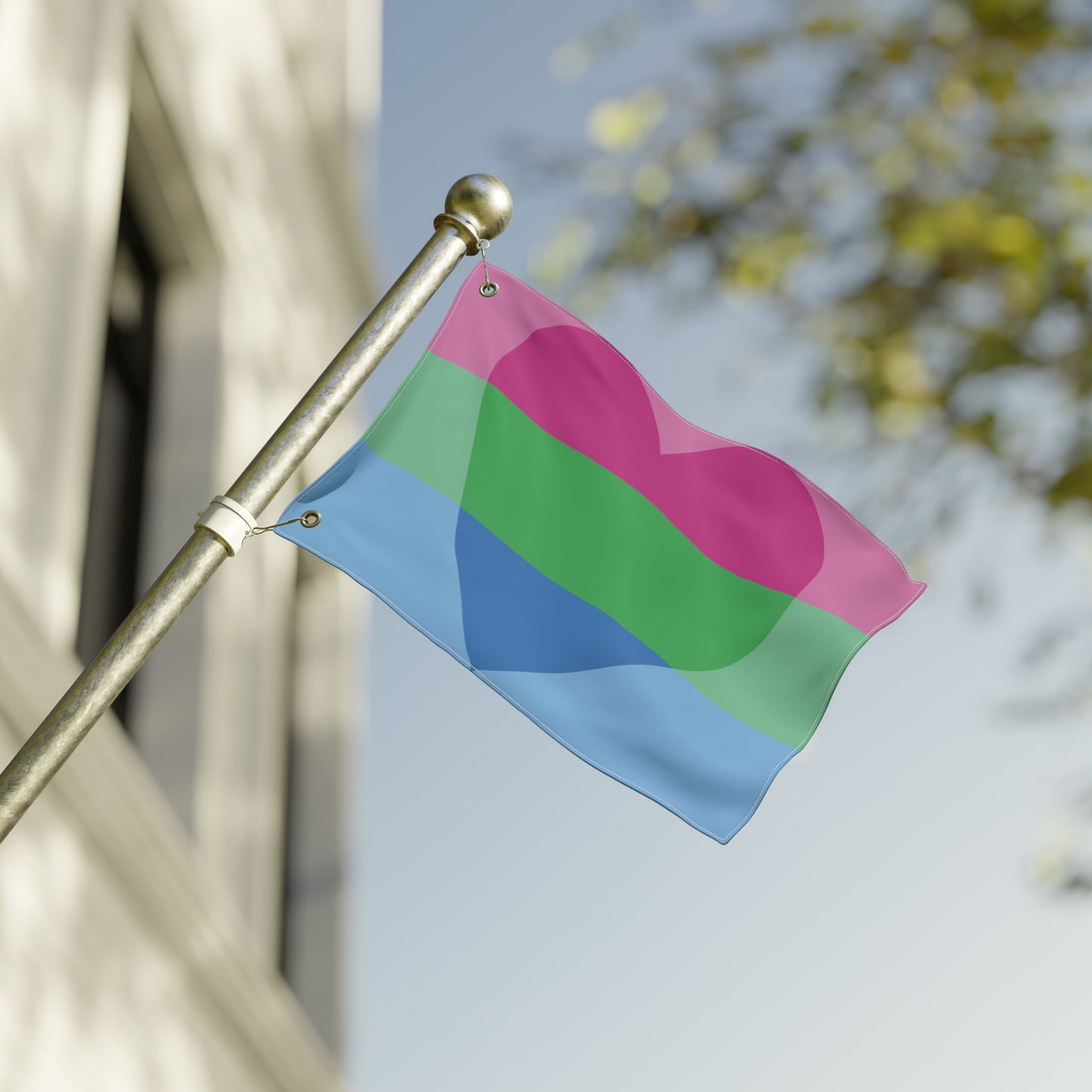 12'' × 18'' Polyromantic Pride Flag with Grommets