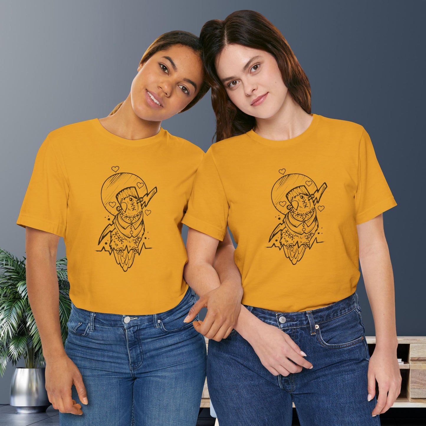 Frankenstein Lovebird, Line Art Tee