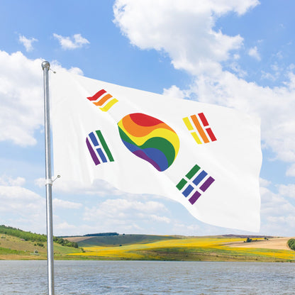 South Korea Rainbow Pride Flag with Grommets