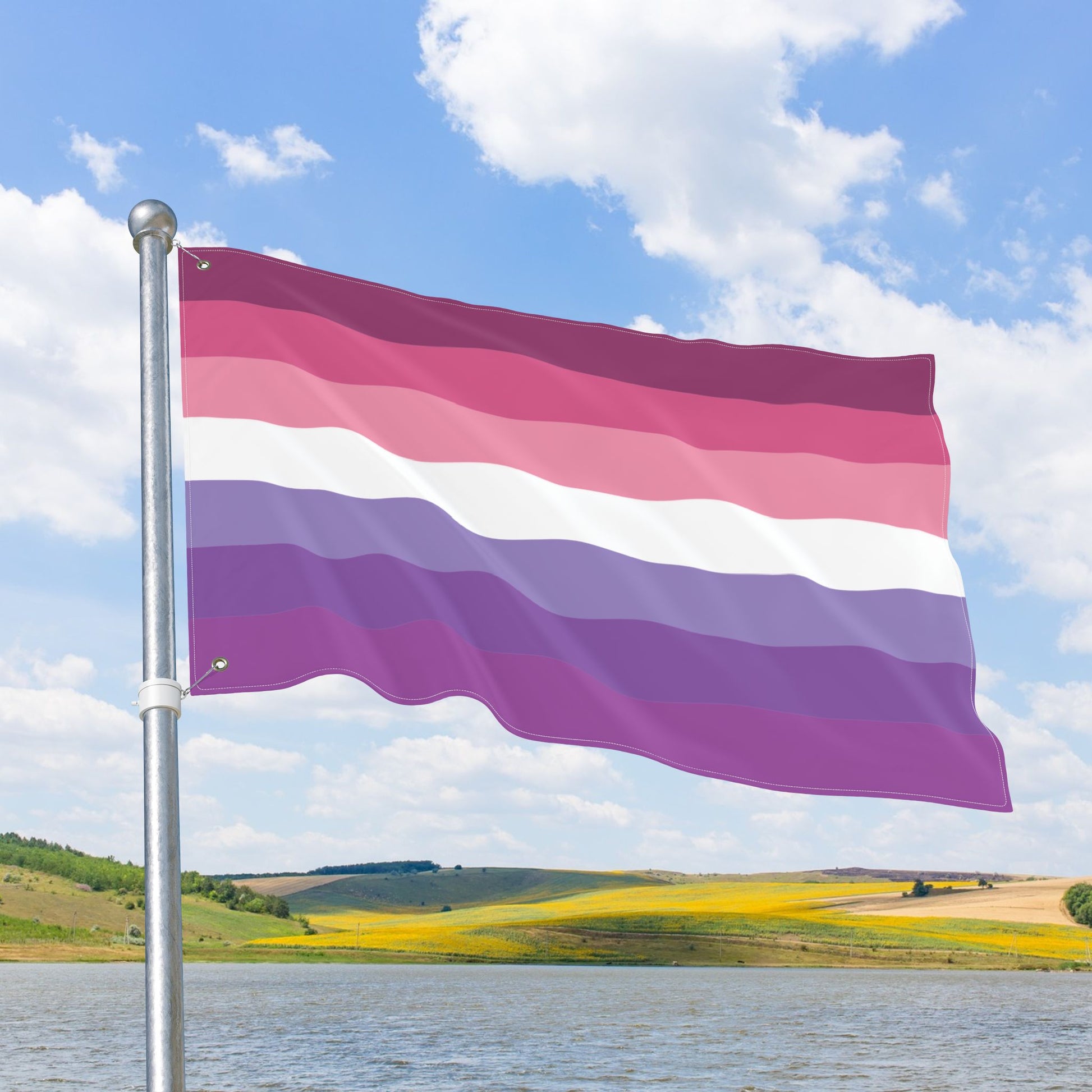 Almondsexual Double-Sided Pride Flag with Grommets