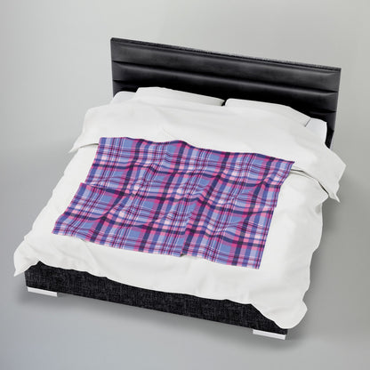 Omnisexual Plaid Velveteen Plush Blanket