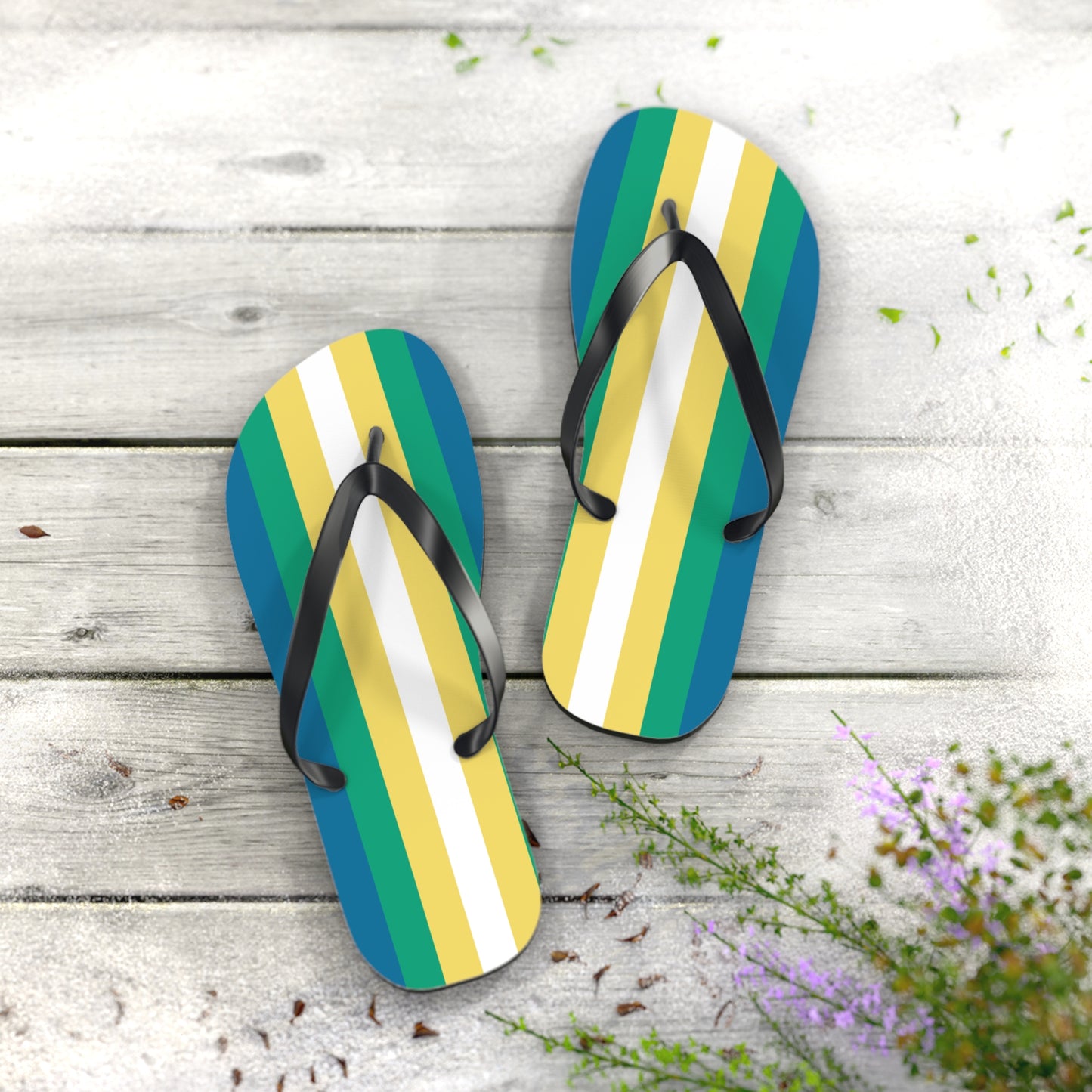 XL Black sole Non-Binary Man Pride Flip Flops