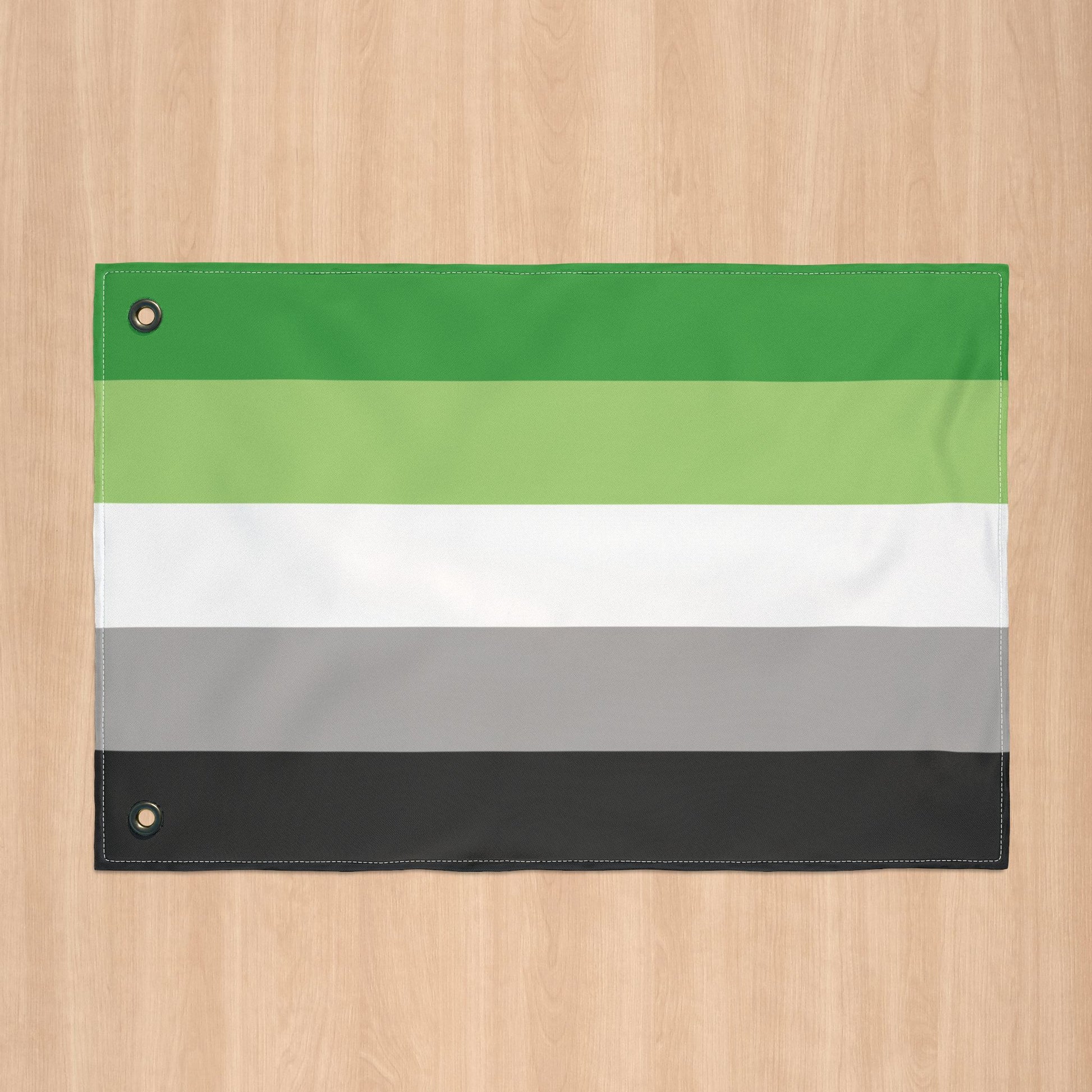 Aromantic Pride Flag with Grommets