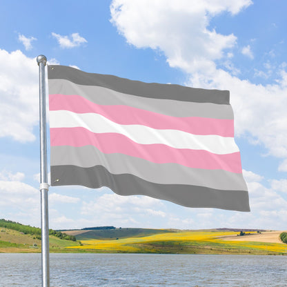Demigirl Double-Sided Pride Flag with Grommets