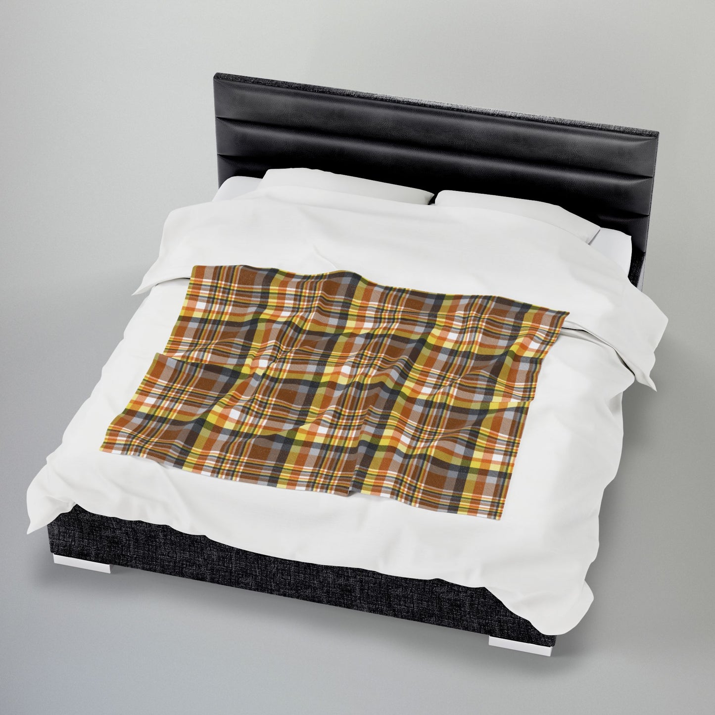 Bear Pride Plaid Velveteen Plush Blanket
