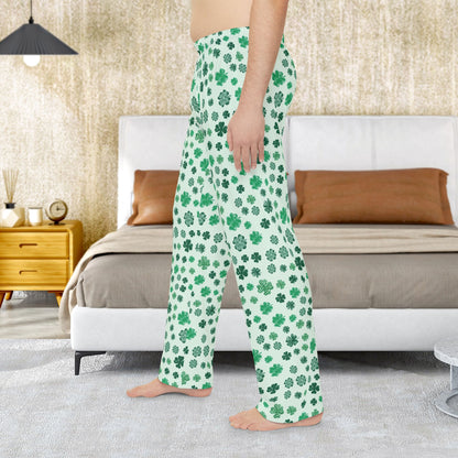 Men’s St. Patrick’s Day 4 Leaf Clover Shamrock Pajama Pants