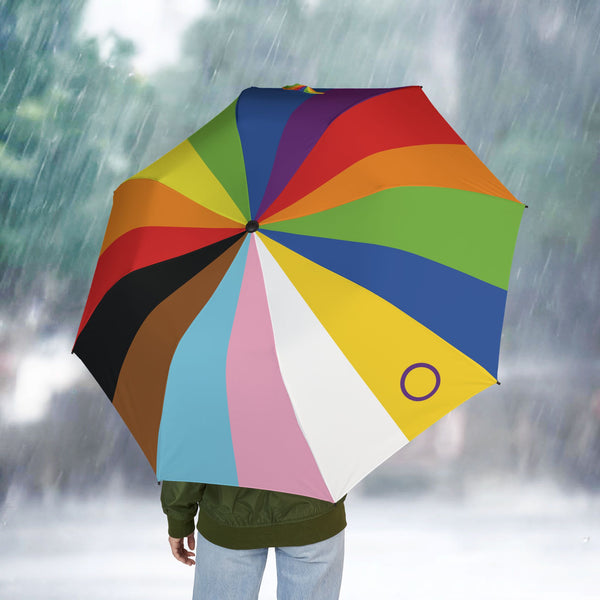 One size Intersex-Inclusive Rainbow Pride Umbrella