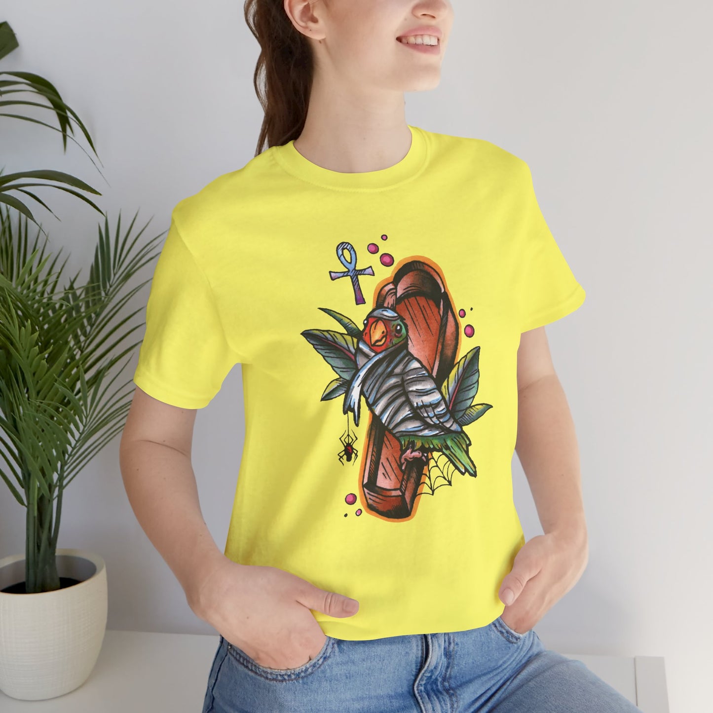 Mummy Lovebird Hand-Drawn & Hand-Colored Tee