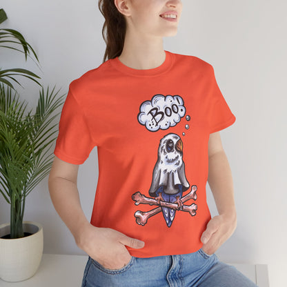 Ghost Lovebird Boo! Hand-Drawn & Hand-Colored Tee