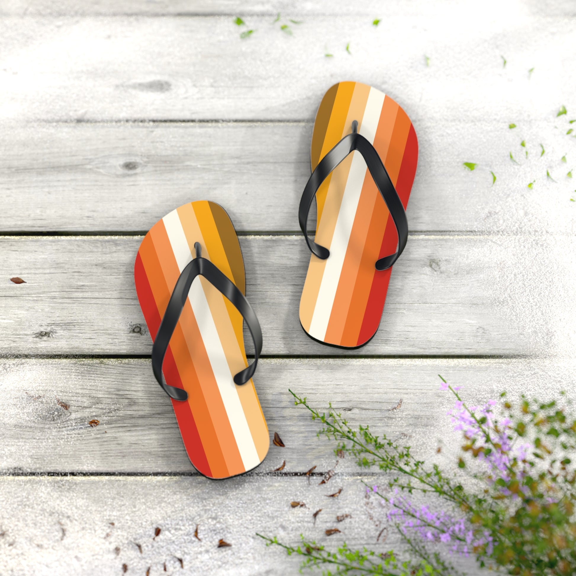 S Black sole Butch Pride Flip Flops