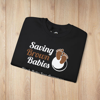 Quietly United in Loss Together Sin fines de lucro / Saving Brown Babies Charity Crew Neck Sudadera, Embarazo y Concientización sobre la pérdida infantil