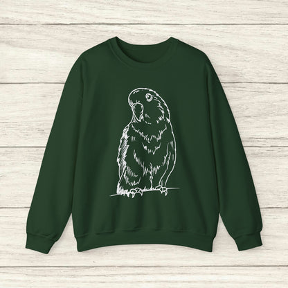 Floofball Lovebird, sudadera con cuello redondo Line Art