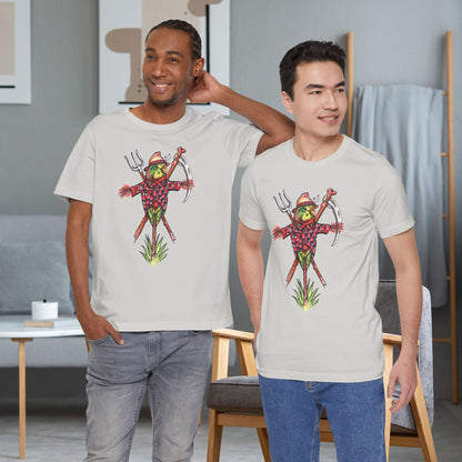 Scarecrow Lovebird, Hand-Drawn & Hand-Colored Tee