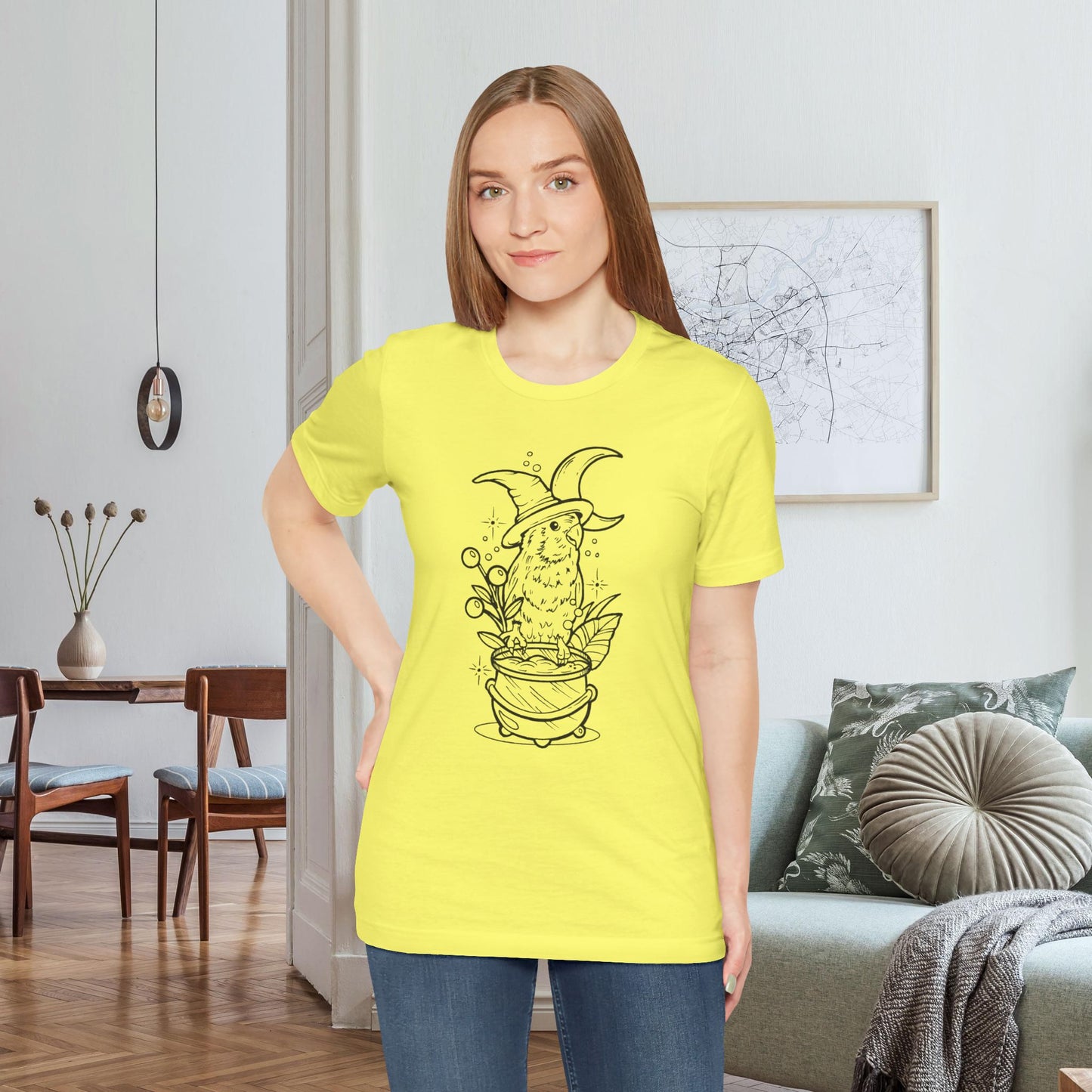 Witches' Brew Lovebird, Line Art Tee