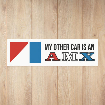 My Other Car is an AMX, AMC RW&B Logos Custom Car Magnet