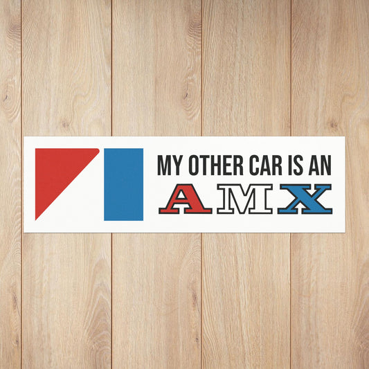 My Other Car is an AMX, AMC RW&B Logos Custom Car Magnet