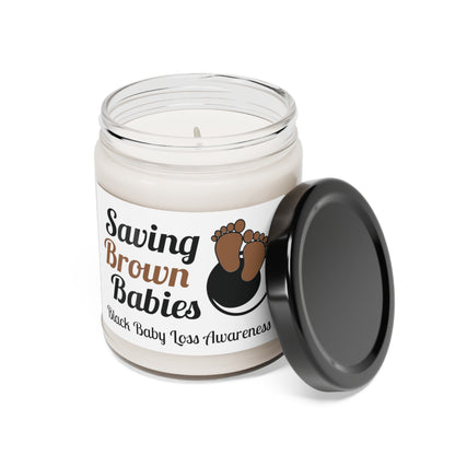 Quietly United in Loss Together and Saving Brown Babies 9oz Soy Candle to Support Pregnancy & Infant Loss Awareness