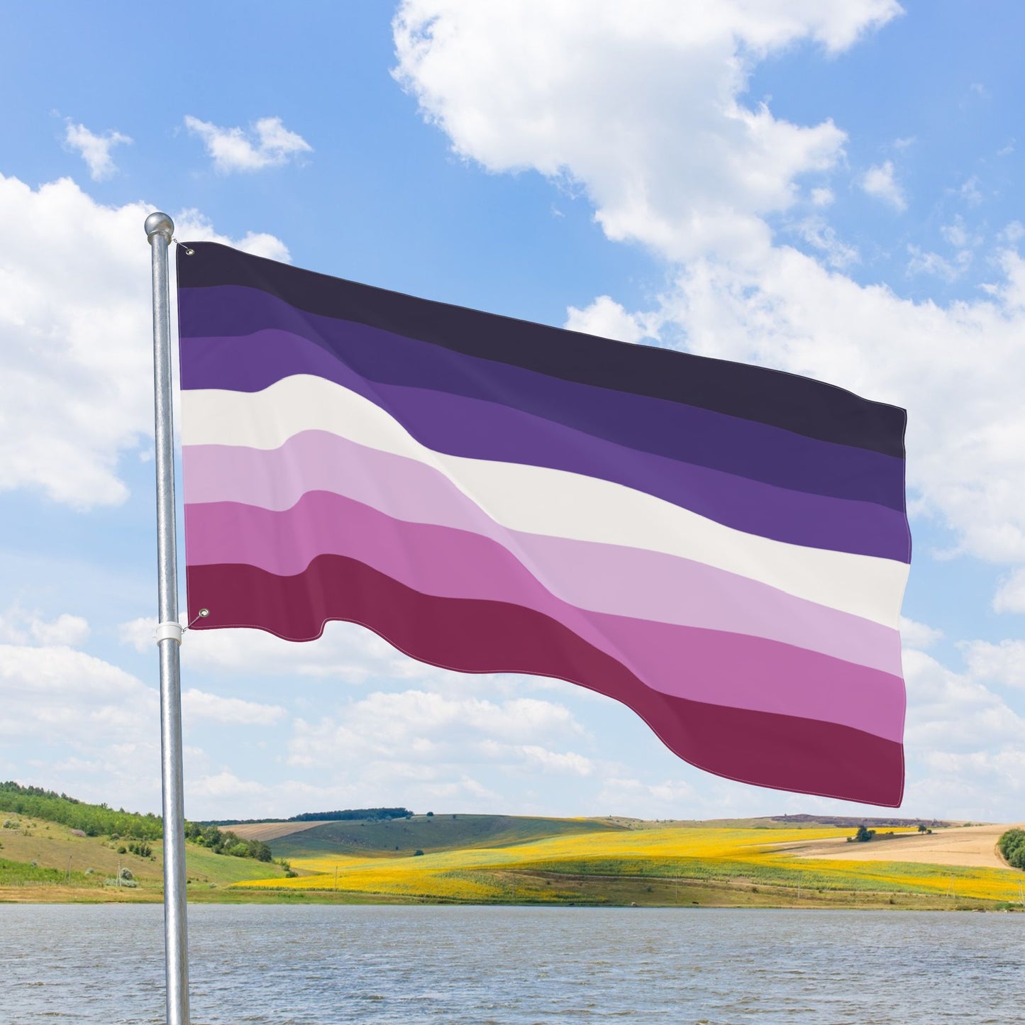 Butch Lesbian Purple Double-Sided Pride Flag with Grommets