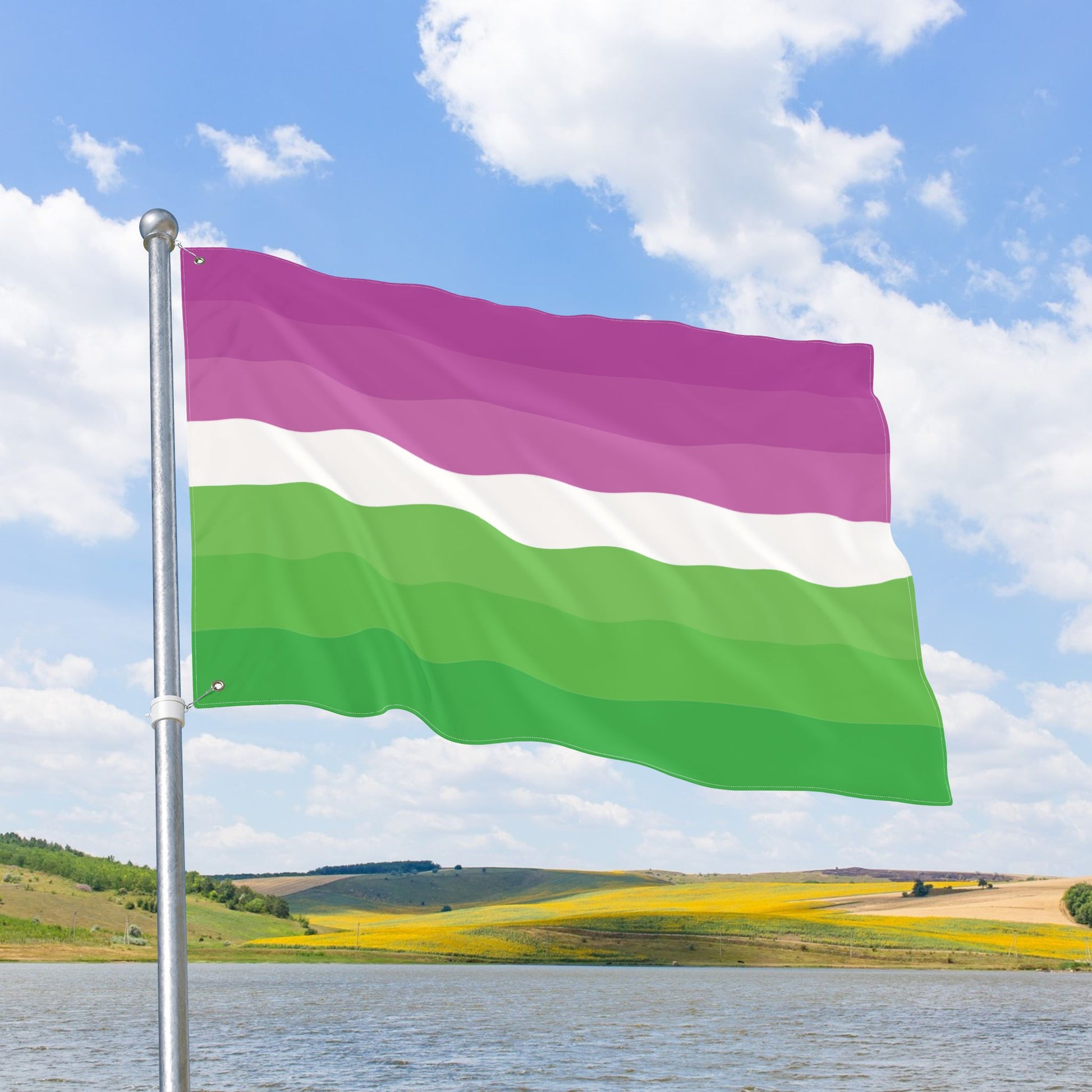Petalsexual Double-Sided Pride Flag with Grommets