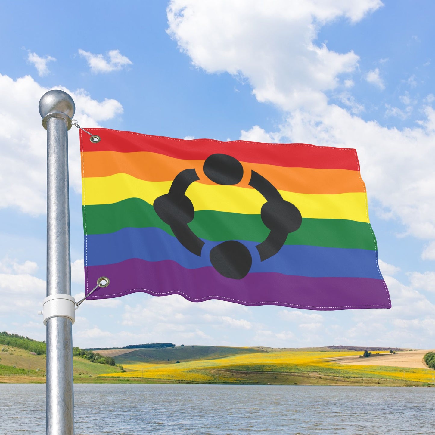 Fetish Rainbow Pride Flag with Grommets