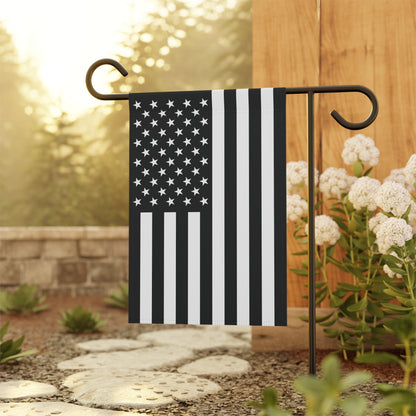 USA Black & White American Flag Garden Flag Banner