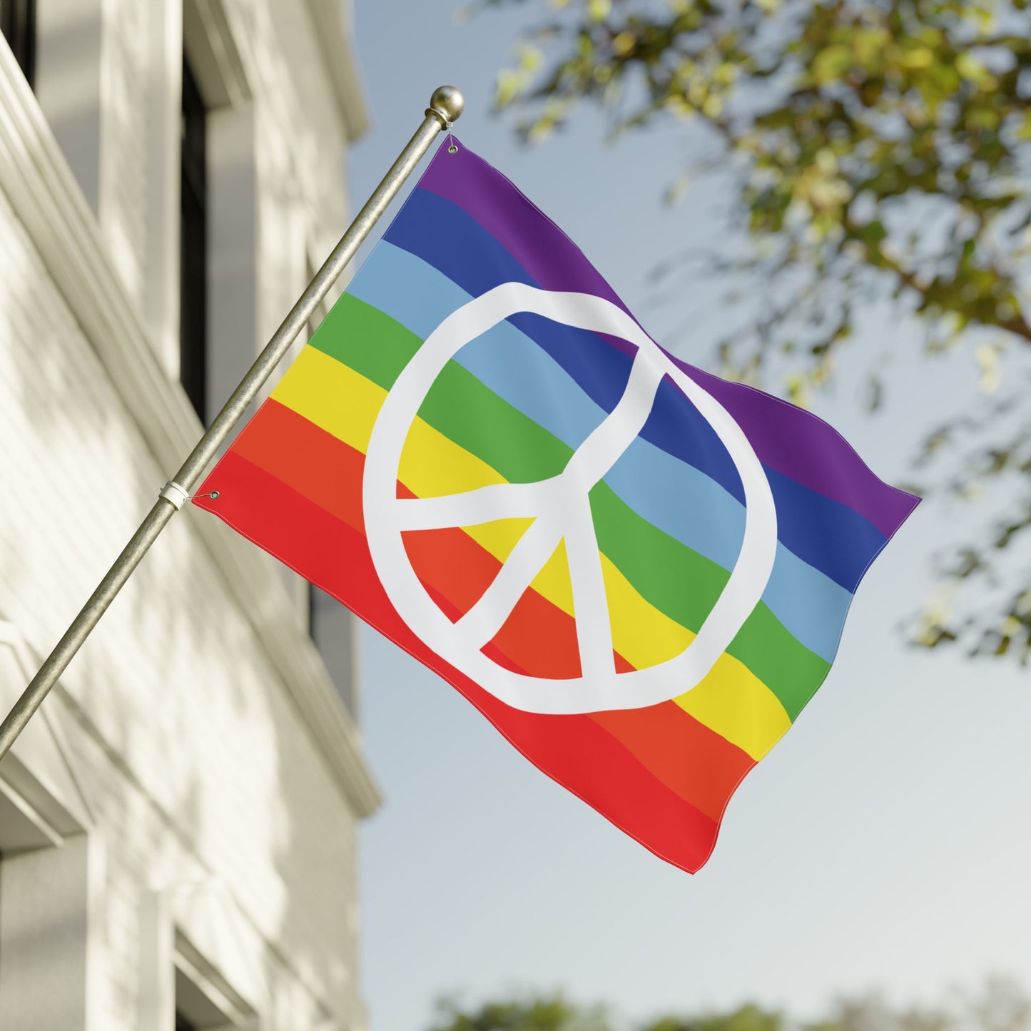 30'' × 40'' Peace Pride Flag with Grommets