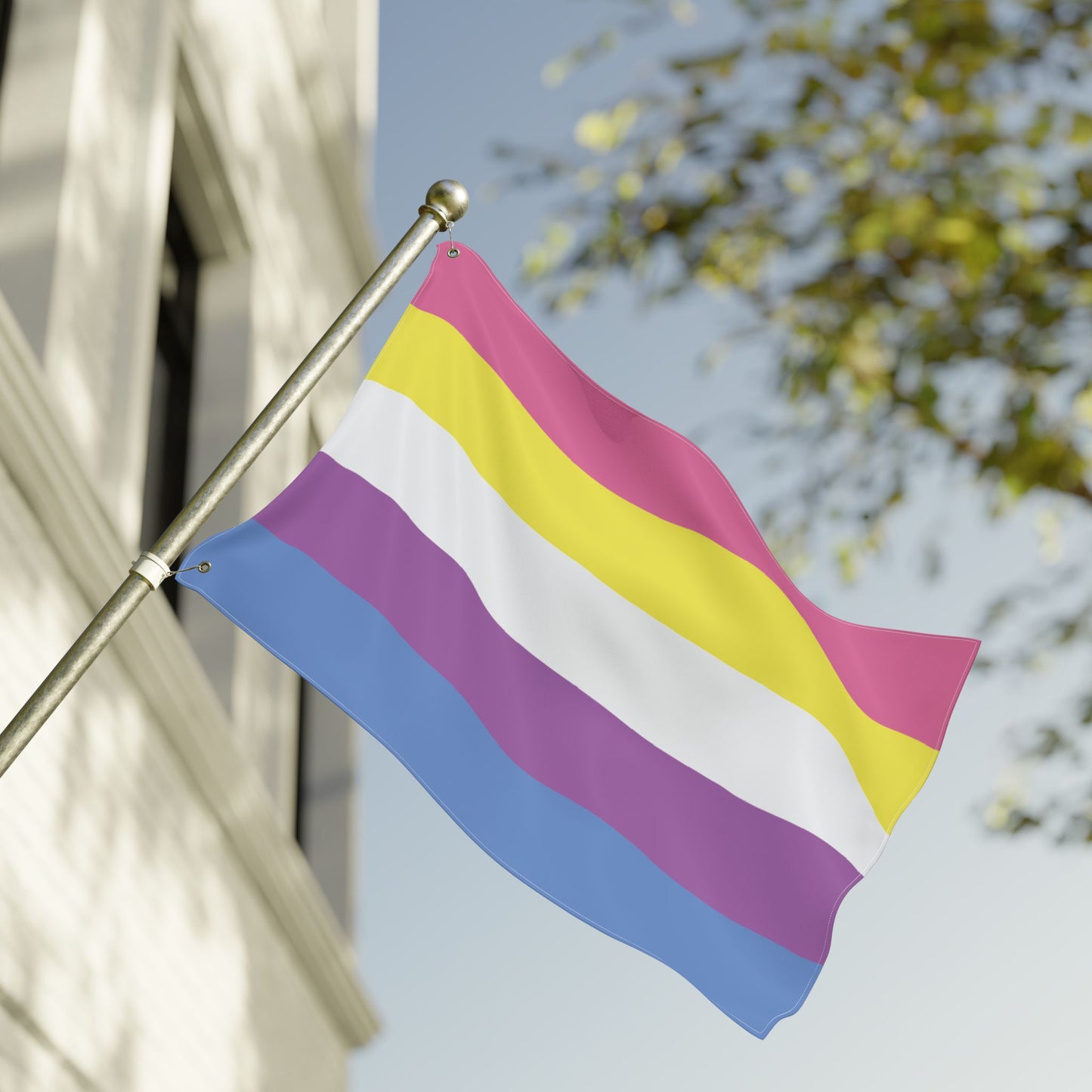 24'' × 36'' Bigender Pride Flag with Grommets