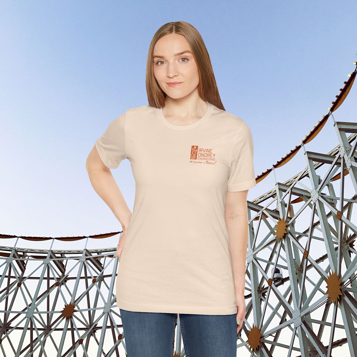 I Just Wanna Hang Out with My Dog & Ride Roller Coasters Tee (BACK graphic) • Irvine Ondrey Engineering