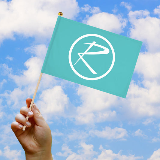 Rambler Logo Teal Hand Flags