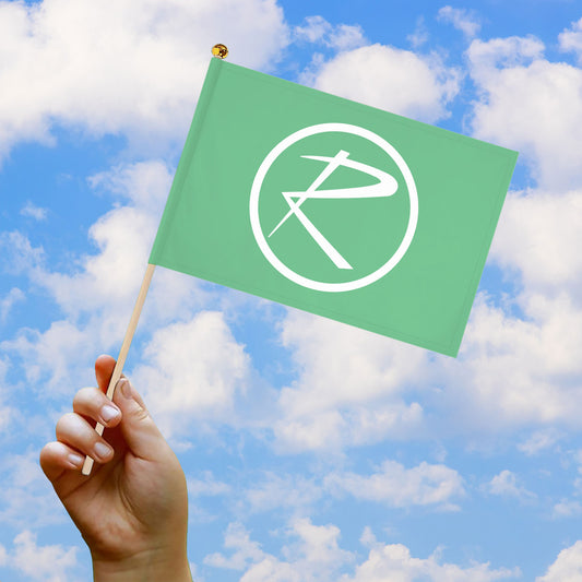 Rambler Logo Green Hand Flags